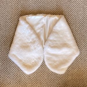 White Faux Fur Wrap Bride Bridal XS XXS Flower Girl